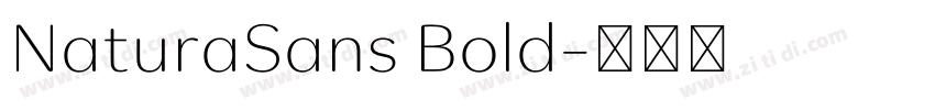 NaturaSans Bold字体转换